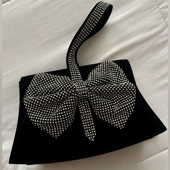 Handbags - Elegant Black Bow-Embellished Women's Bag